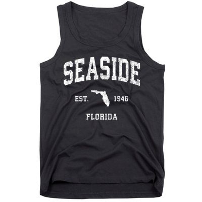 Seaside Florida Fl Vintage Athletic Tank Top