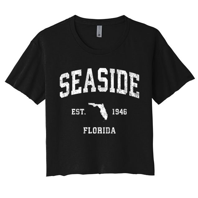 Seaside Florida Fl Vintage Athletic Crop Top