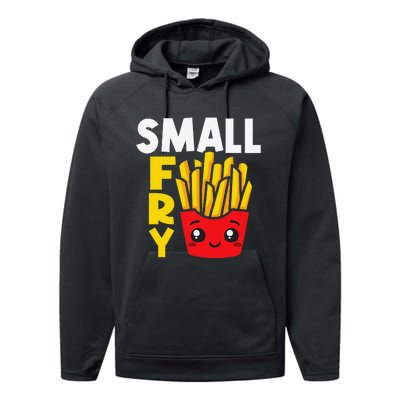 Small Fry French Fries Eater Fast Food Chips Lover Potato Performance Fleece Hoodie