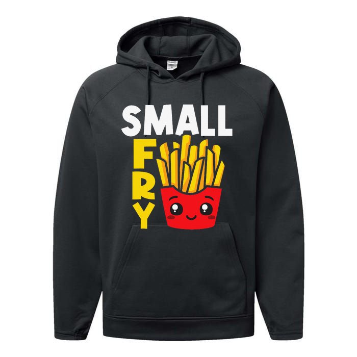 Small Fry French Fries Eater Fast Food Chips Lover Potato Performance Fleece Hoodie