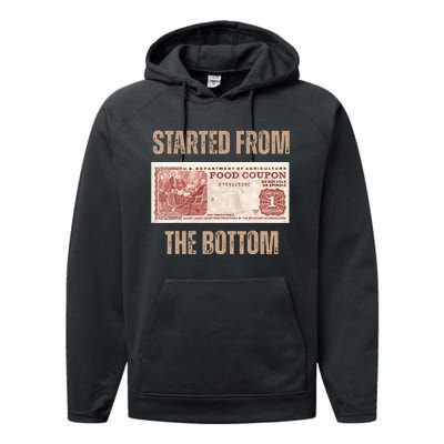 Started From Food Stamp Amounts In Each State The Bottom Performance Fleece Hoodie