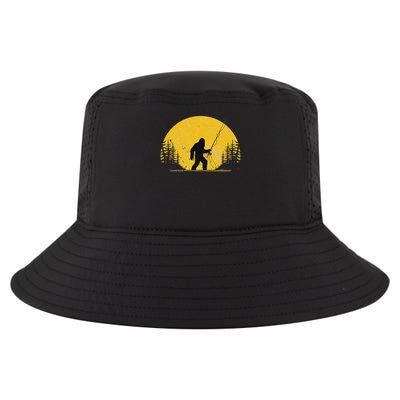 Sasquatch Fly Fishing Vintage Trout Fisherman Funny Cool Comfort Performance Bucket Hat