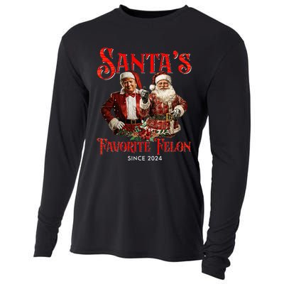 SantaS Favorite Felon Since 2024 Christmas Xmas Funny Trump Cooling Performance Long Sleeve Crew