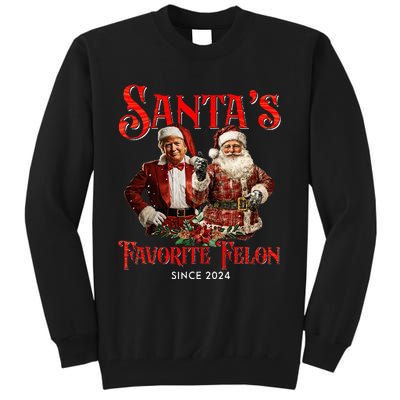 SantaS Favorite Felon Since 2024 Christmas Xmas Funny Trump Tall Sweatshirt