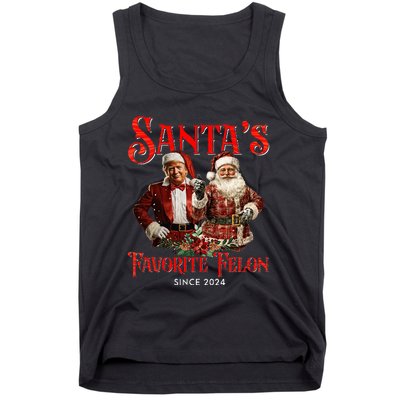 SantaS Favorite Felon Since 2024 Christmas Xmas Funny Trump Tank Top