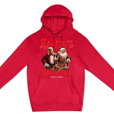 SantaS Favorite Felon Since 2024 Christmas Xmas Funny Trump Premium Pullover Hoodie