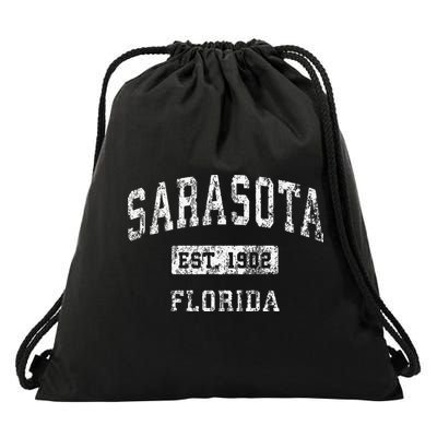 Sarasota Florida Fl Vintage Established Drawstring Bag