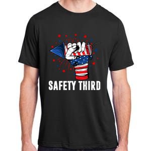 Sarcastic Fireworks Firecrackers 4th Of July Safety Third Gift Adult ChromaSoft Performance T-Shirt