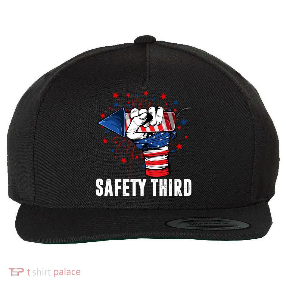 Sarcastic Fireworks Firecrackers 4th Of July Safety Third Gift Wool Snapback Cap