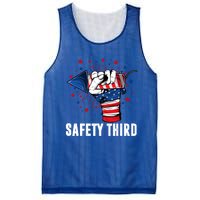 Sarcastic Fireworks Firecrackers 4th Of July Safety Third Gift Mesh Reversible Basketball Jersey Tank