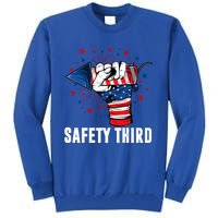 Sarcastic Fireworks Firecrackers 4th Of July Safety Third Gift Tall Sweatshirt