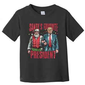 SantaS Favorite Felon Since 2024 Christmas Xmas Funny Trump Toddler T-Shirt