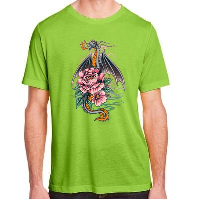 Springtime Floral Fire Dragon Adult ChromaSoft Performance T-Shirt