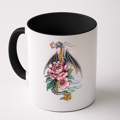 Springtime Floral Fire Dragon Mug