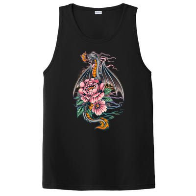 Springtime Floral Fire Dragon PosiCharge Competitor Tank