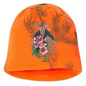 Springtime Floral Fire Dragon Kati - Camo Knit Beanie