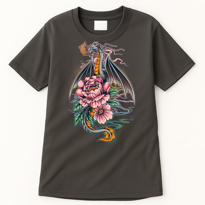 Springtime Floral Fire Dragon Tall T-Shirt