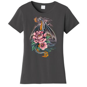 Springtime Floral Fire Dragon Women's T-Shirt