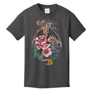 Springtime Floral Fire Dragon Kids T-Shirt