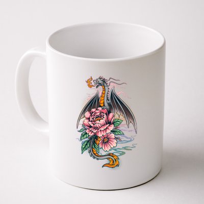 Springtime Floral Fire Dragon Coffee Mug