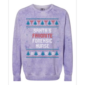 Santas Favorite Forensic Nurse Gift Christmas Funny Gift Colorblast Crewneck Sweatshirt