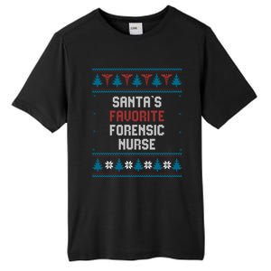 Santas Favorite Forensic Nurse Gift Christmas Funny Gift Tall Fusion ChromaSoft Performance T-Shirt