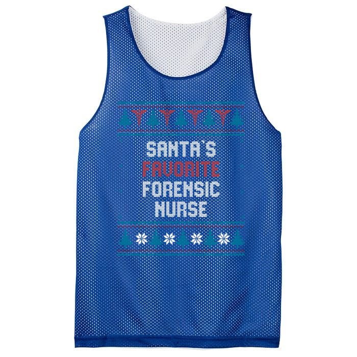 Santas Favorite Forensic Nurse Gift Christmas Funny Gift Mesh Reversible Basketball Jersey Tank