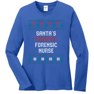 Santas Favorite Forensic Nurse Gift Christmas Funny Gift Ladies Long Sleeve Shirt