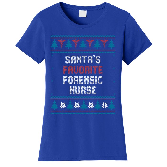 Santas Favorite Forensic Nurse Gift Christmas Funny Gift Women's T-Shirt