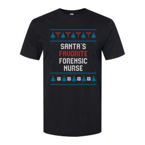 Santas Favorite Forensic Nurse Gift Christmas Funny Gift Softstyle CVC T-Shirt