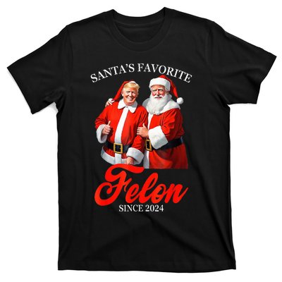 SantaS Favorite Felon Since 2024 Trump Christmas Xmas T-Shirt