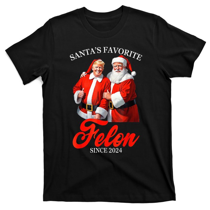 SantaS Favorite Felon Since 2024 Trump Christmas Xmas T-Shirt