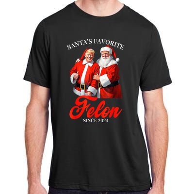 SantaS Favorite Felon Since 2024 Trump Christmas Xmas Adult ChromaSoft Performance T-Shirt