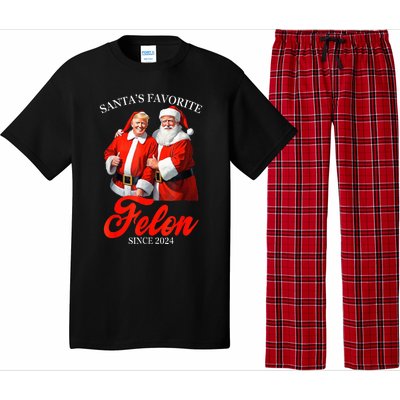 SantaS Favorite Felon Since 2024 Trump Christmas Xmas Pajama Set