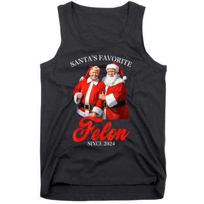 SantaS Favorite Felon Since 2024 Trump Christmas Xmas Tank Top