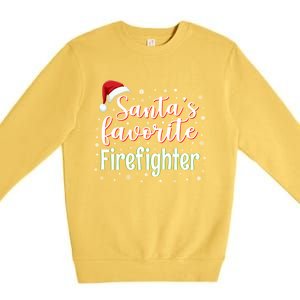 SantaS Favorite Firefighter Christmas Firefighter Xmas Gift Premium Crewneck Sweatshirt