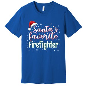 SantaS Favorite Firefighter Christmas Firefighter Xmas Gift Premium T-Shirt