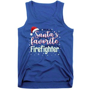 SantaS Favorite Firefighter Christmas Firefighter Xmas Gift Tank Top