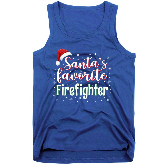 SantaS Favorite Firefighter Christmas Firefighter Xmas Gift Tank Top