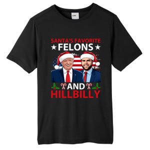 Santa’S Favorite Felons And Hillbilly Trump Vance Christmas Gift Tall Fusion ChromaSoft Performance T-Shirt