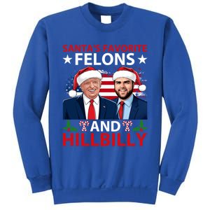 Santa’S Favorite Felons And Hillbilly Trump Vance Christmas Gift Sweatshirt