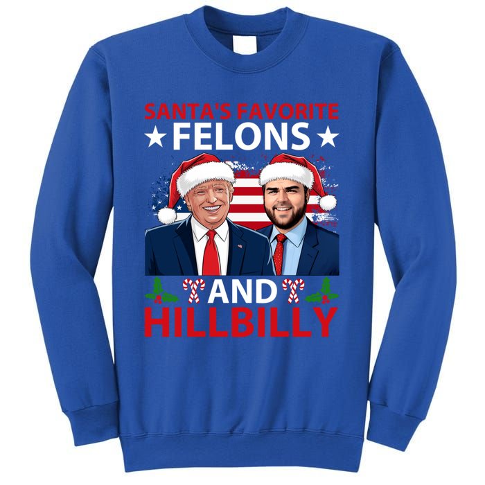 Santa’S Favorite Felons And Hillbilly Trump Vance Christmas Gift Sweatshirt