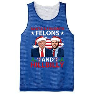 Santa’S Favorite Felons And Hillbilly Trump Vance Christmas Gift Mesh Reversible Basketball Jersey Tank