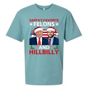 Santa’S Favorite Felons And Hillbilly Trump Vance Christmas Gift Sueded Cloud Jersey T-Shirt