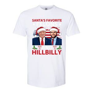 Santa’S Favorite Felons And Hillbilly Trump Vance Christmas Gift Softstyle CVC T-Shirt