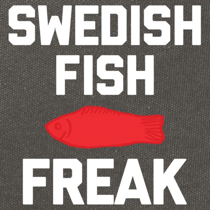 Swedish Fish Freak Gift Funny Saying Sarcastic Food Candy Gift Cotton Canvas Backpack