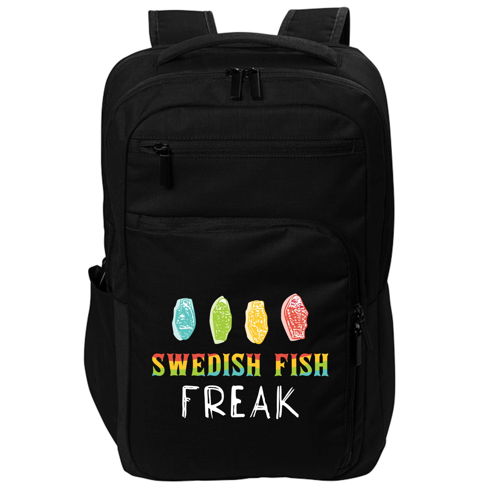 Swedish Fish Freak In The Wild Funny Idea Funny Gift Impact Tech Backpack