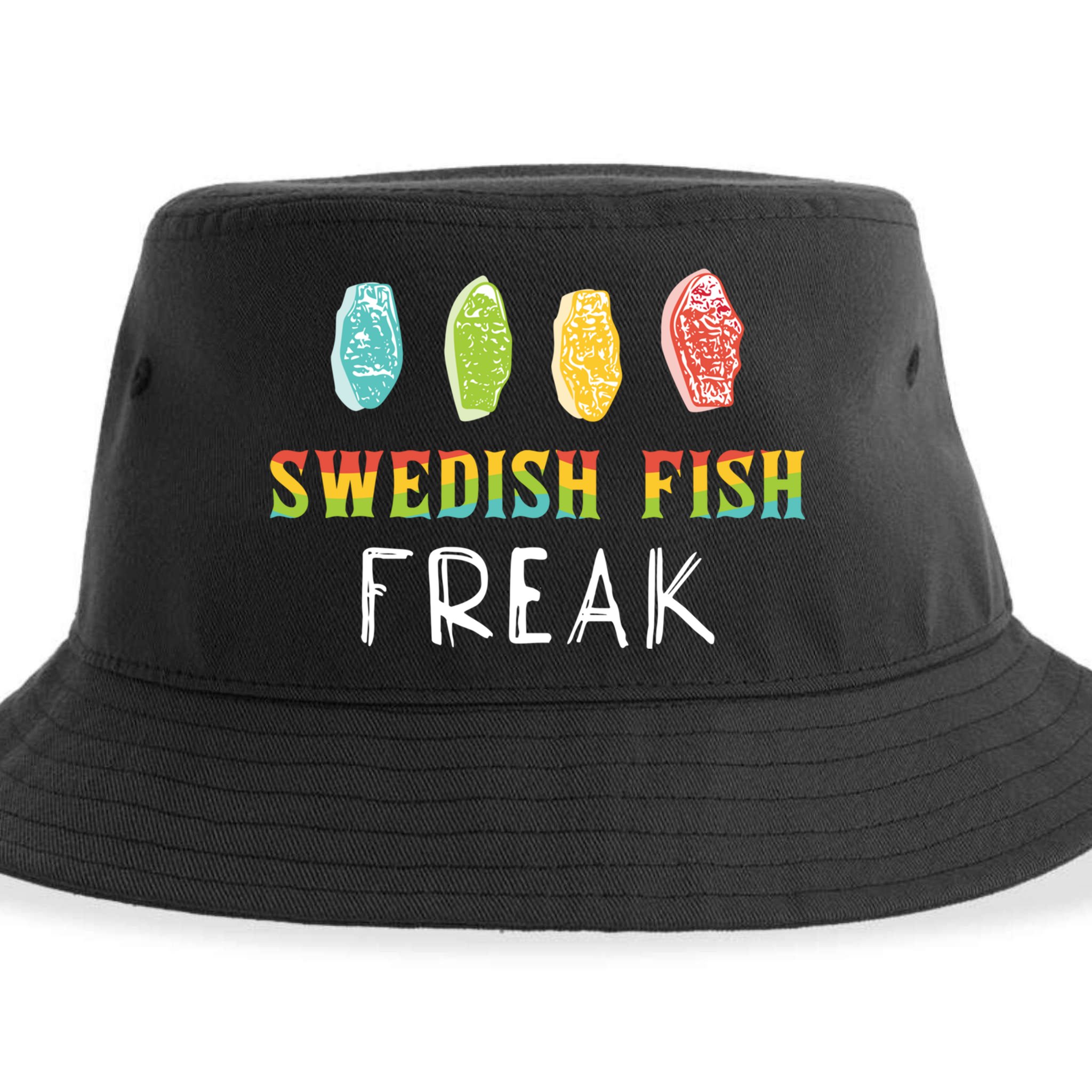 Swedish Fish Freak In The Wild Funny Idea Funny Gift Sustainable Bucket Hat