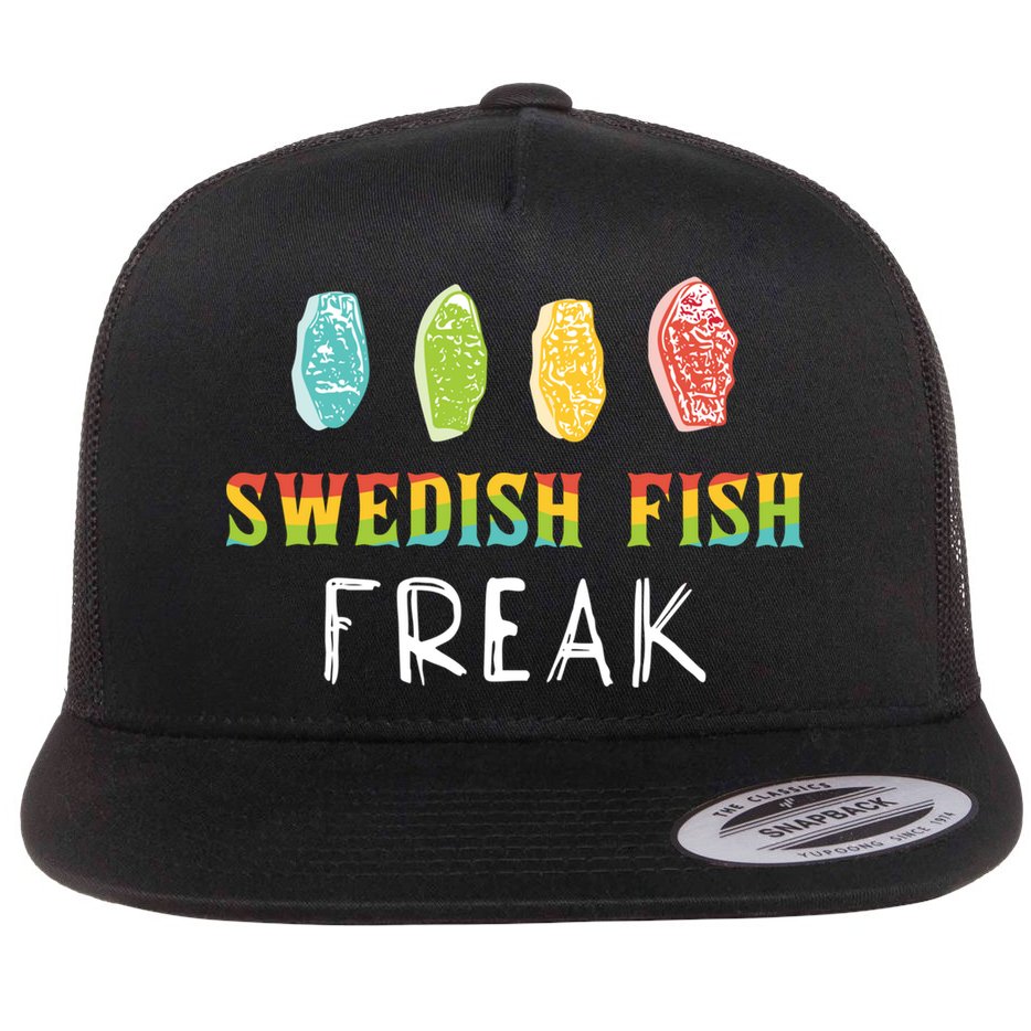 Swedish Fish Freak In The Wild Funny Idea Funny Gift Flat Bill Trucker Hat