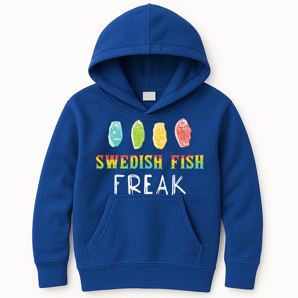 Swedish Fish Freak In The Wild Funny Idea Funny Gift Kids Hoodie